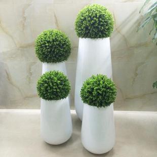 玻璃钢花瓶摆件现代创意酒店大堂花盆花器客厅落地室内外装饰