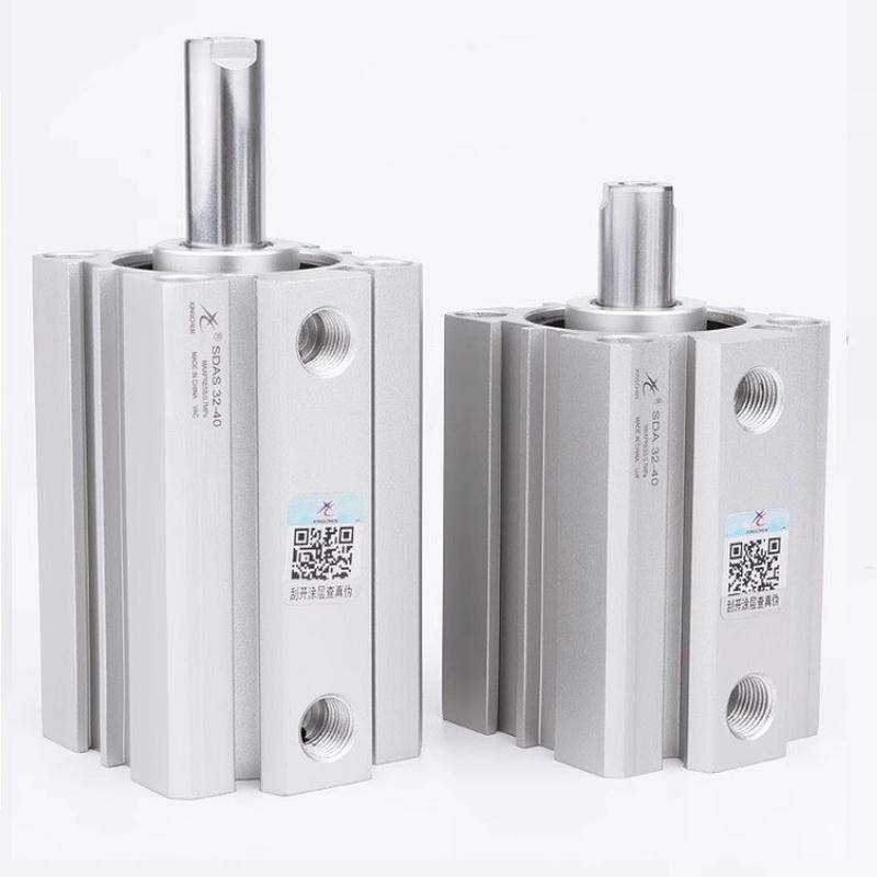 热销cylinder气缸sda16薄型气缸sda20气动缸sda25内牙式执行元件