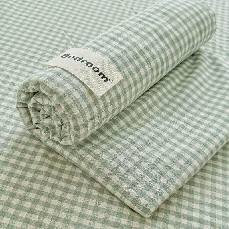 日式条纹水洗棉炕单单件被单三件套学生宿舍单人榻榻米防滑床