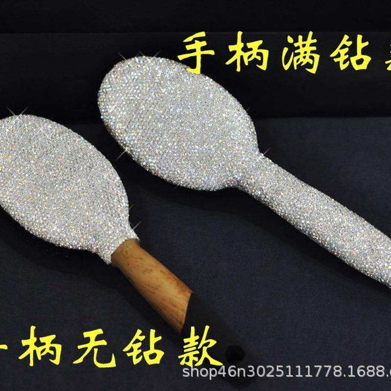 奢华满钻创意贴按摩梳化妆梳子气垫钻 随身便携女士美发梳子镶钻