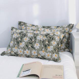 水洗棉枕套一对装 单个枕头套50cmx75cm单人大号儿童ins风双人全棉