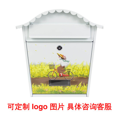 铁艺欧式别墅挂墙信箱室外多创意邮筒邮箱印字心理报箱地