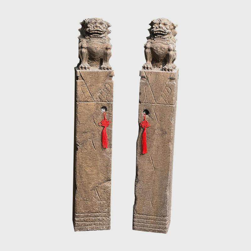 仿古拴马桩青石做旧栓马柱园林酒店小区别墅狮子大象十二生肖石柱,家居饰品,装饰摆件,淘宝优惠券,粉丝福利购,淘宝优惠卷