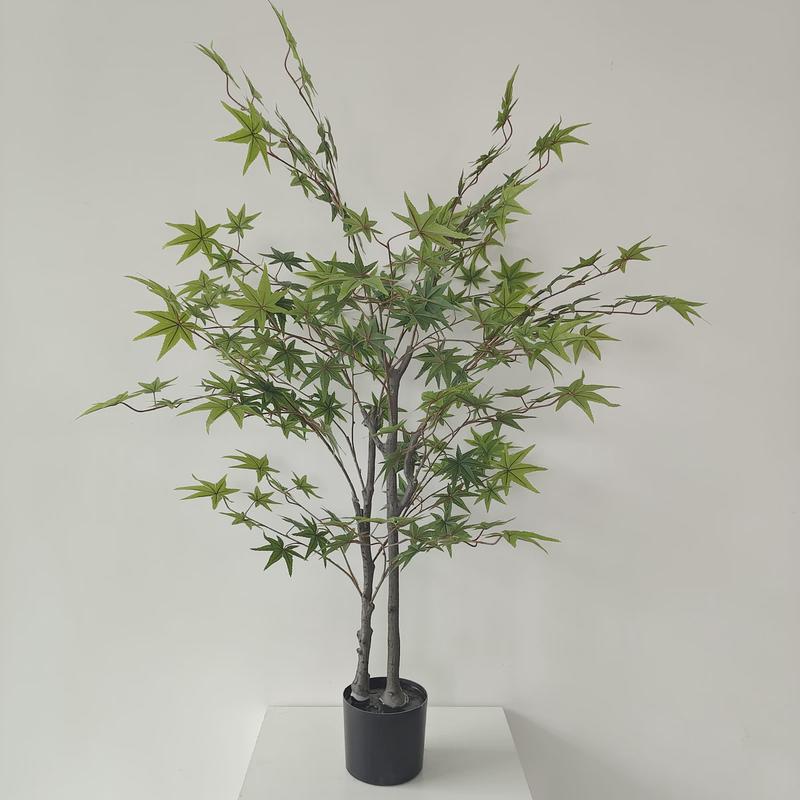 仿真植物盆栽绿枫树装饰塑料假花防真花客厅摆件假盆景大绿植假树