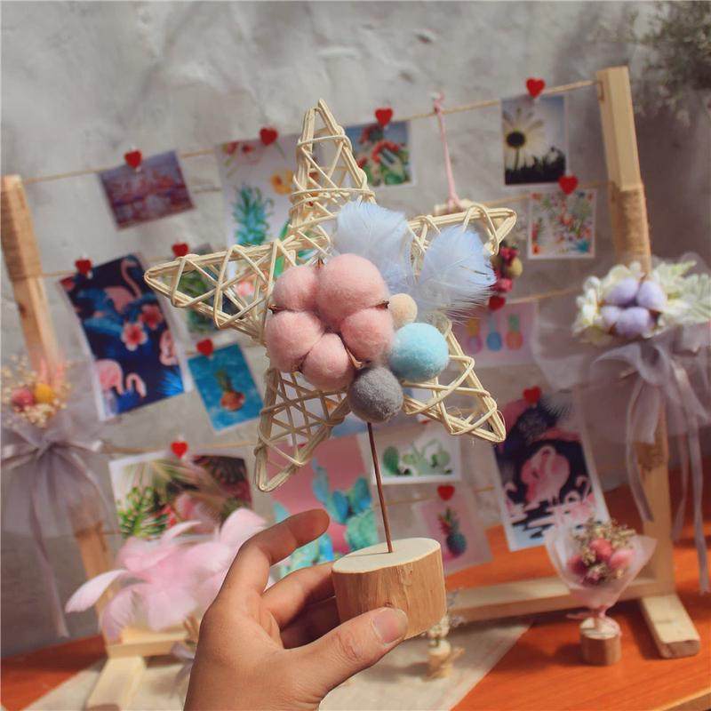 of9d美物ins森系婚礼现场布置台签到桌面摆件干花相框照片夹摆台
