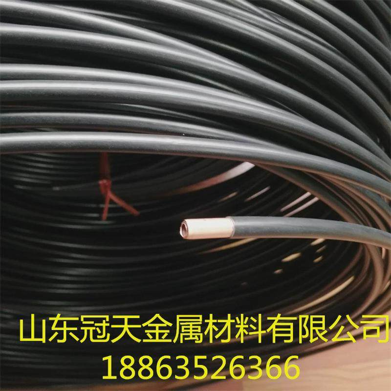 pvct2包塑紫铜管6810*1导电导热防腐黑色现货供应包塑紫铜管