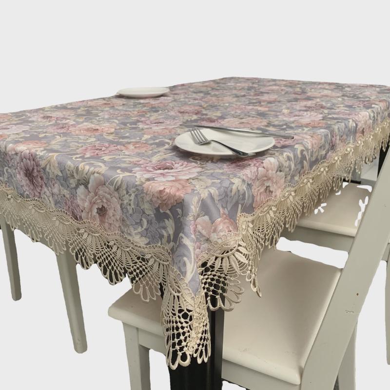 热销美式茶几桌布现代简约热销长方形台布蕾丝花边涤纶布艺复古餐