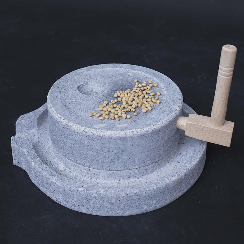 石磨家用小型天然麻石豆腐复古小石磨石磨盘茶盘耐磨豆浆机老式