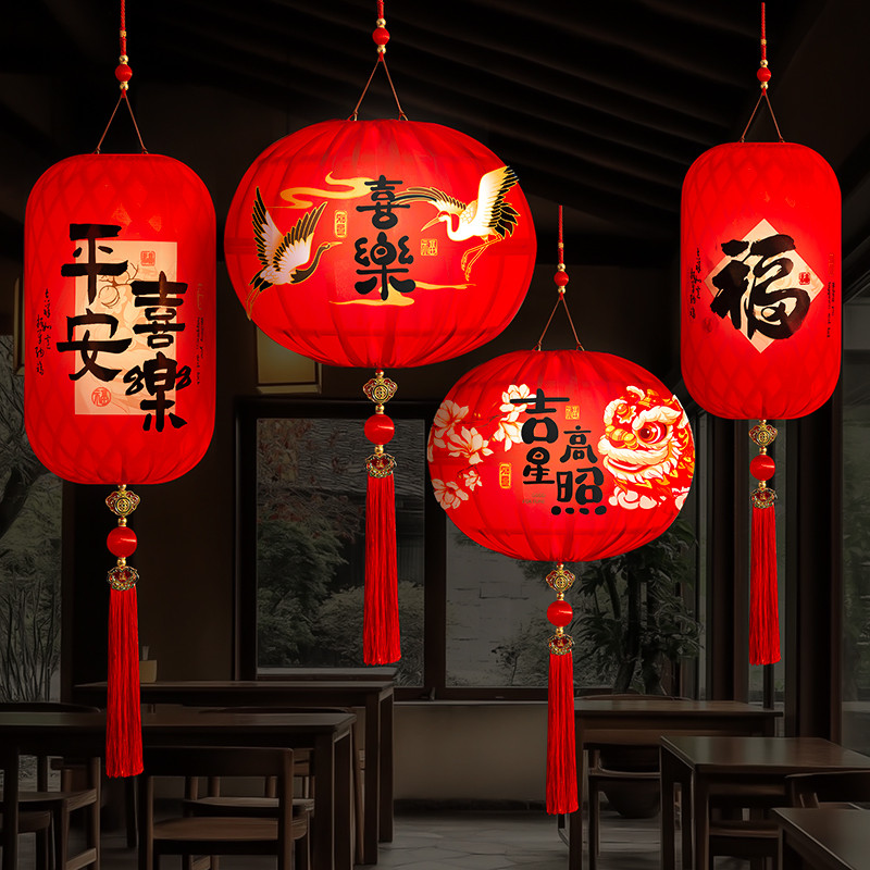 2025春节新年冬瓜红灯笼蛇年户外庭院民宿中国风挂饰新款吊灯装饰