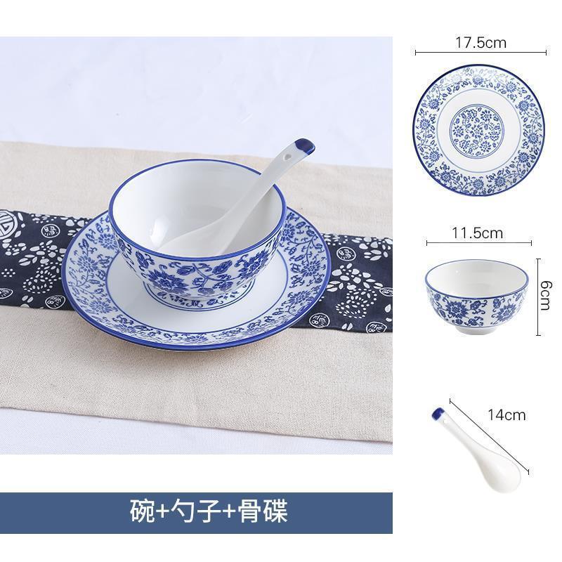 勺拼盘餐具组合盘子中式陶瓷碗碟创意餐具套装家用夜饭圆桌菜盘