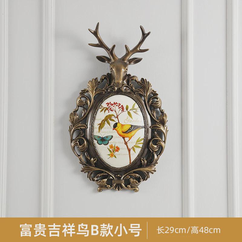 鹿头壁挂壁饰客厅墙饰玄关欧式墙壁装饰挂件美式复古卧室墙面挂饰