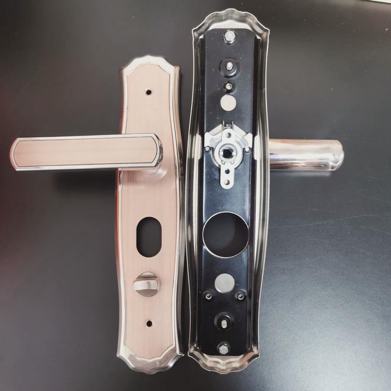 304不锈钢防盗门入户大门锁红古铜多功能活活双块单双通用拉手