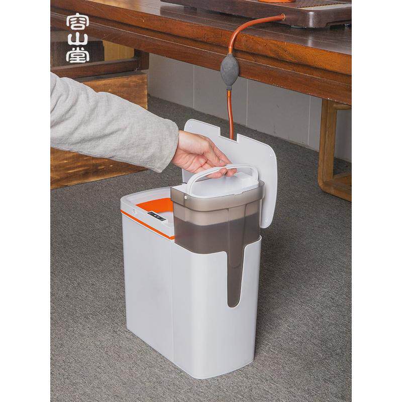 61K3茶水桶智能感应干湿分离茶桌茶渣桶功夫茶具配件垃圾废水桶