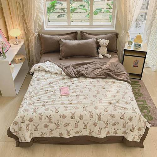 2024纱水洗双层新款夏凉被子