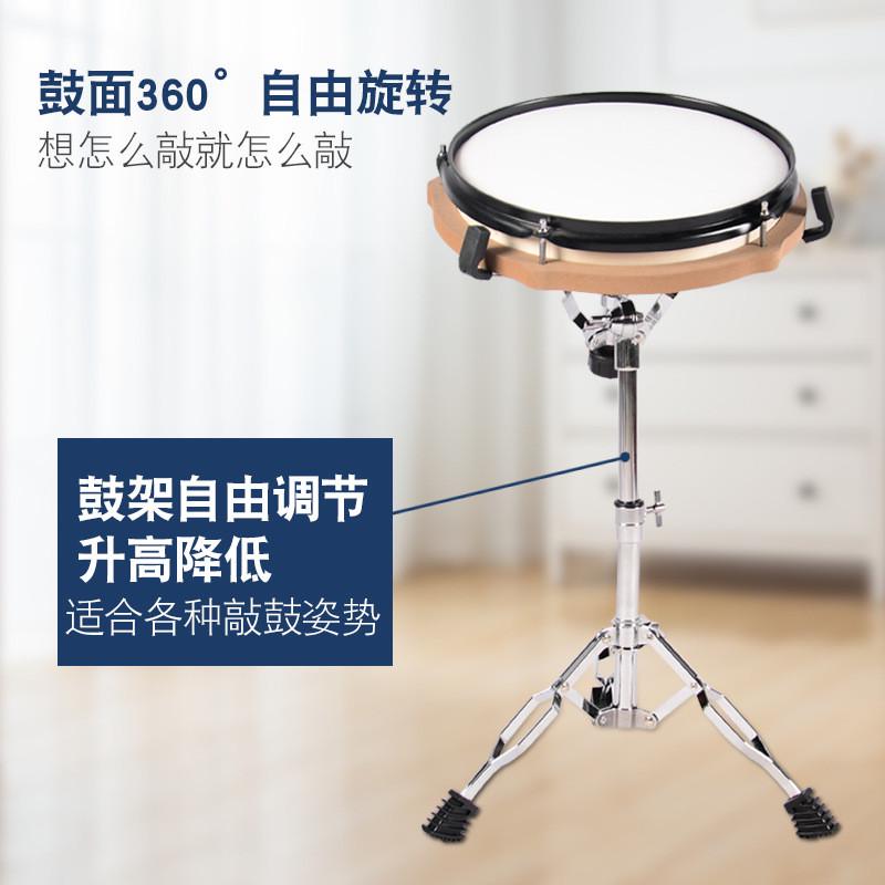 12寸哑鼓垫哑鼓套装仿真鼓练习套装静音鼓哑鼓板架子鼓练习仿真