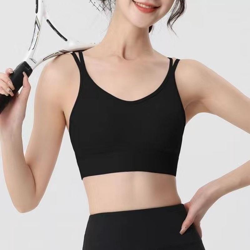 运动内衣女撞色背心跑步一体杯多色可选速干暴汗健身固定瑜伽新款