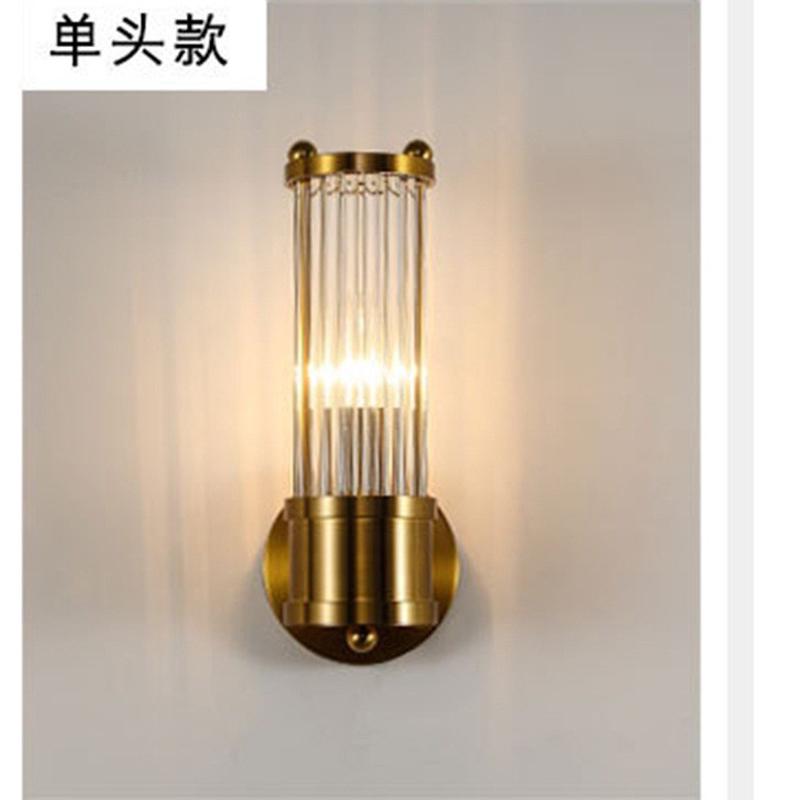 酒店轻奢水晶过道壁灯创意北欧卧室玄关走廊床头灯客厅背景墙灯具