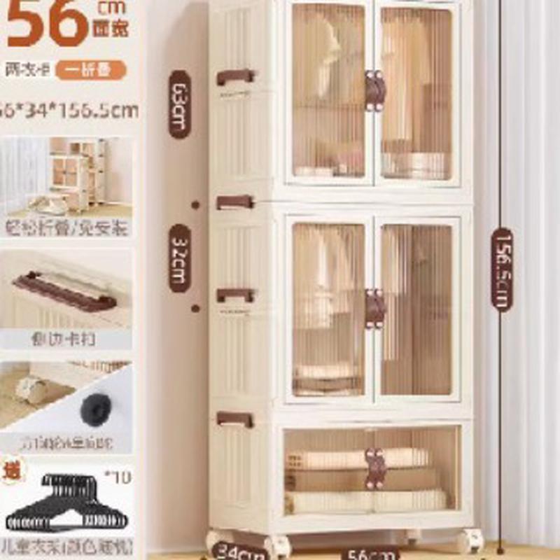 免按卧室简易衣柜家用衣服被子收纳柜子小衣橱儿童装出租屋可折叠