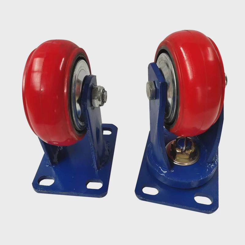 加重款铁芯pu聚氨酯工业万向轮手推车脚轮4寸5寸6寸8寸重型脚轮