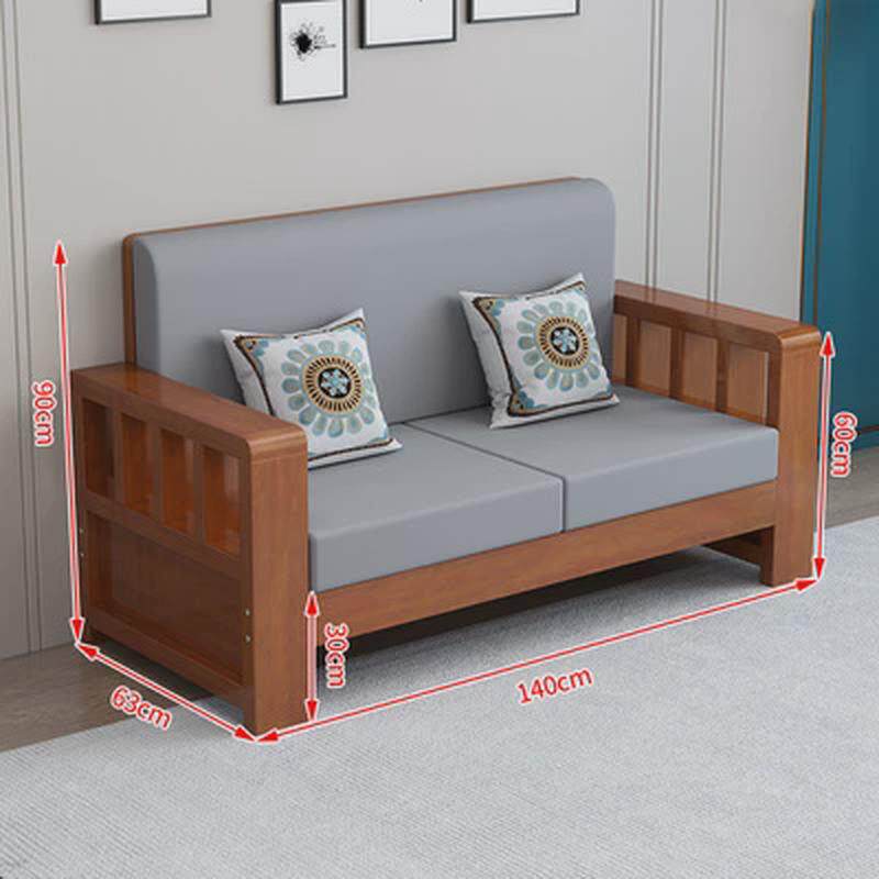 新中式组合沙发大小户型客厅简约现代实木冬夏两用木质全实木新款