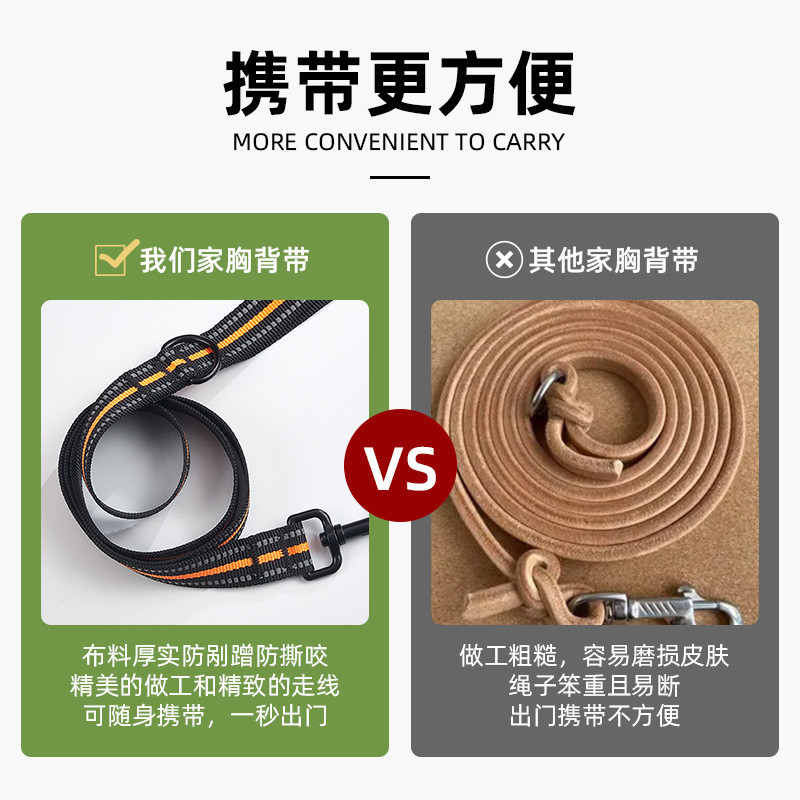 狗狗牵引绳宠物胸工厂尼龙狗绳大型犬胸背带宠物用品背直销