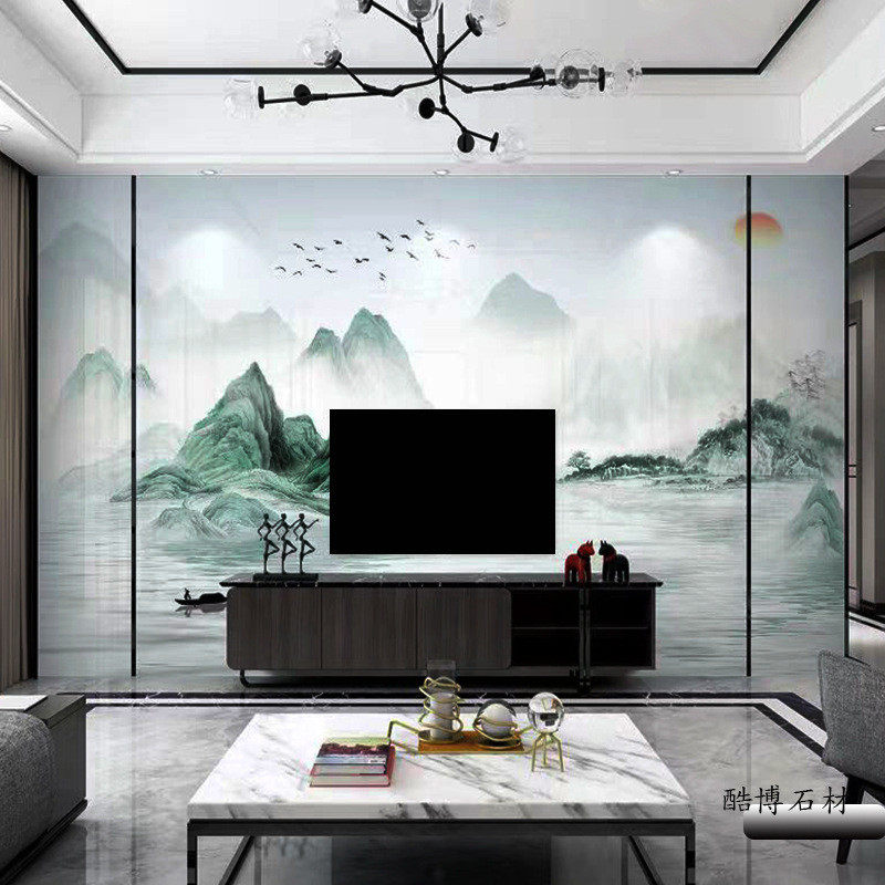 瓷砖连纹800*2600大规格微晶石岩板现代客厅石材电视背景墙内墙砖