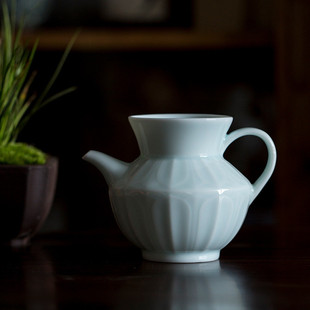 湖田釉影青公道杯仿宋手执壶陶瓷功夫茶具分茶器家用茶海公杯