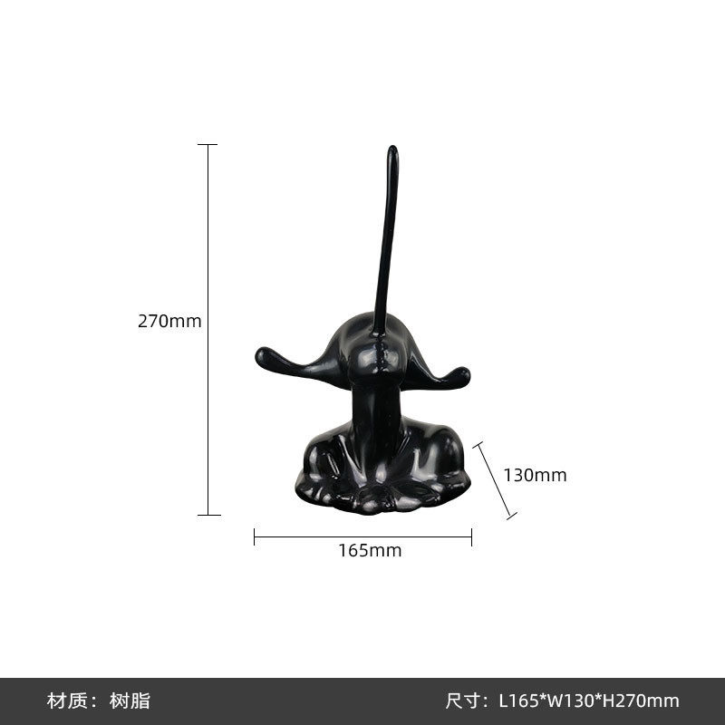 现代简约轻奢长鼻子抽象人物酒店样板房玄关桌电视柜摆件装饰品