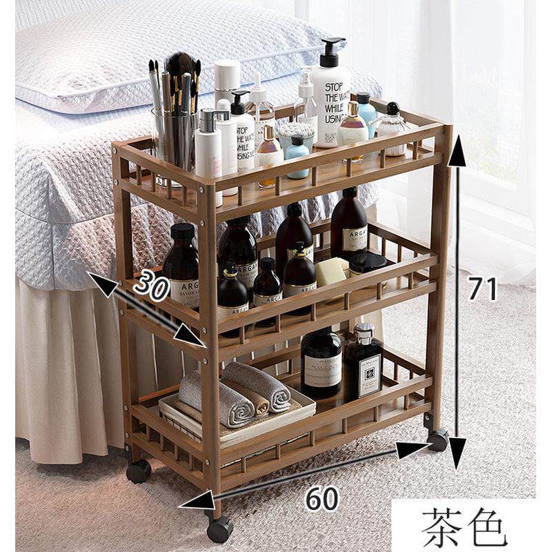 批发自动小推车厨房可移动置物架夹缝储物架茶水柜家用小茶柜客厅