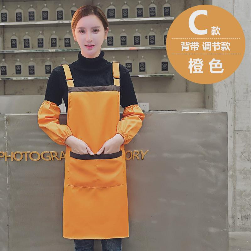 广告围裙定制logo印字厨房家用工作服女防水防油餐饮专用围腰订做