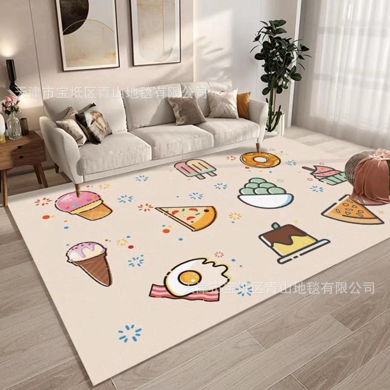 可爱卡通客厅地毯防滑宝宝爬爬地垫满铺儿童房爬行垫子家用可机洗