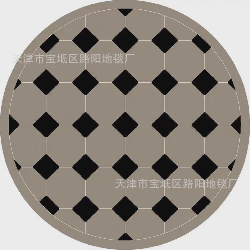 欧美古董角圈绒地毯吊篮客厅卧室沙发毯休闲怀表圆形艺术垫衣帽间