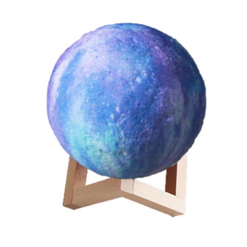 3d打印创意彩绘星空月球灯触摸led台智能小夜灯