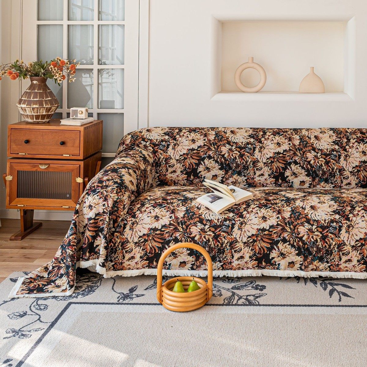 法式沙发垫盖布艺日式复古盖巾四季通用万能碎花全包沙发罩子,居家布艺,沙发垫,淘宝优惠券,粉丝福利购,淘宝优惠卷