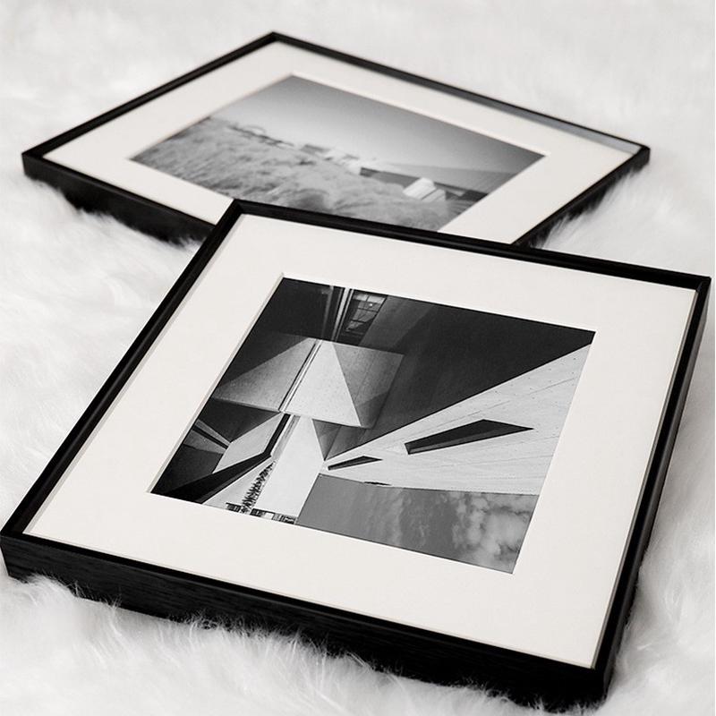 展览级窄边铝合金相框厚无酸卡纸装裱画框摄影作品艺术微喷会展框