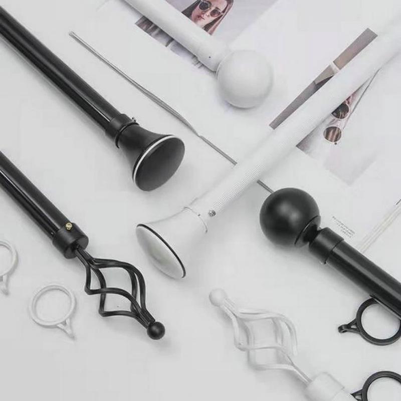 窗帘杆单杆窗帘杆窗帘杆轨道窗帘配件双轨顶装滑道加厚罗马杆