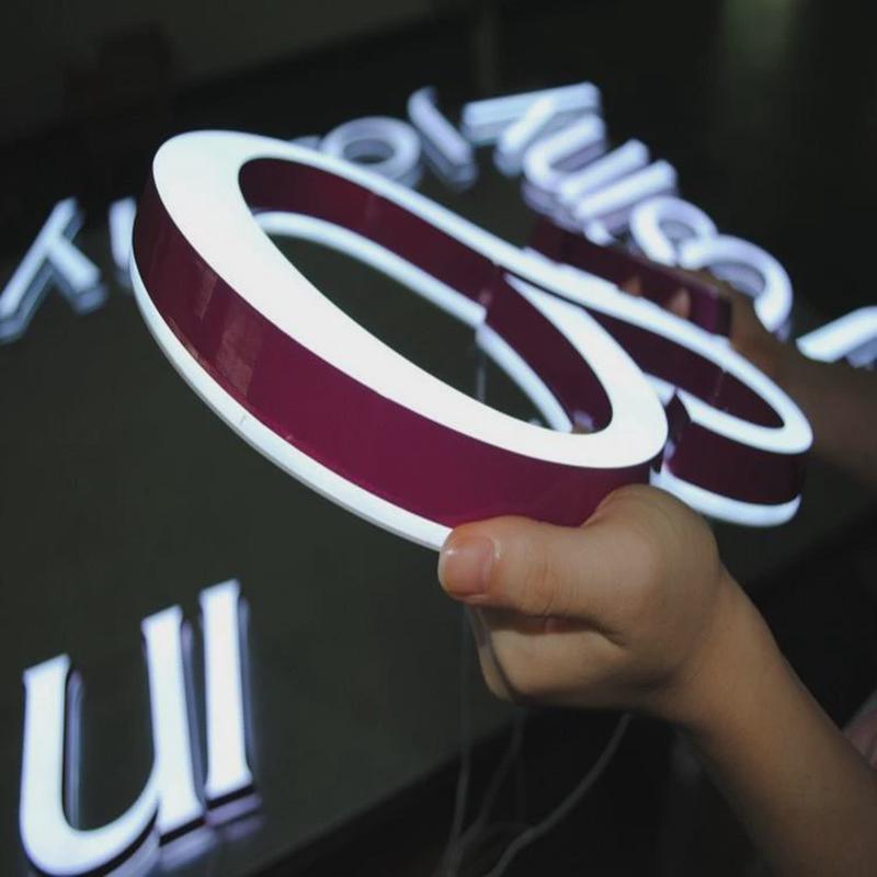 厂家制作亚克力灯箱led迷你树脂不锈钢发光字户外门头店招广告牌