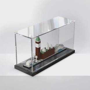 亚克力展示盒适用乐高21026威尼斯街景透明盒子防尘罩模型收纳盒