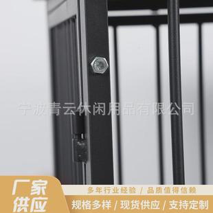 室内木板不锈钢家具狗笼重型加粗置物宠物宠物笼简约黑色狗笼子