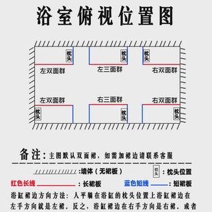 方形民宿冲浪按摩浴缸亚克力浴缸成人家用小户型浴缸休闲酒店浴缸