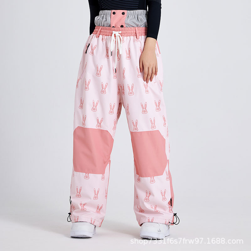 2023新款滑雪裤女冬季户外防水防风保暖宽松双板单板雪裤男640