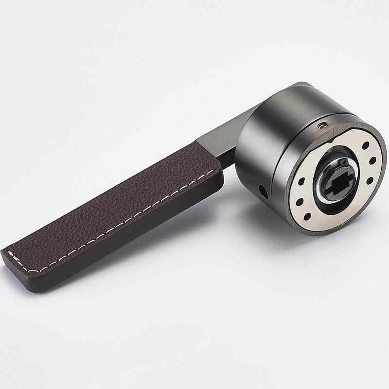 欧式磁吸门锁室内家用卧室门锁静音磁力分体锁灰色木门把手房门锁