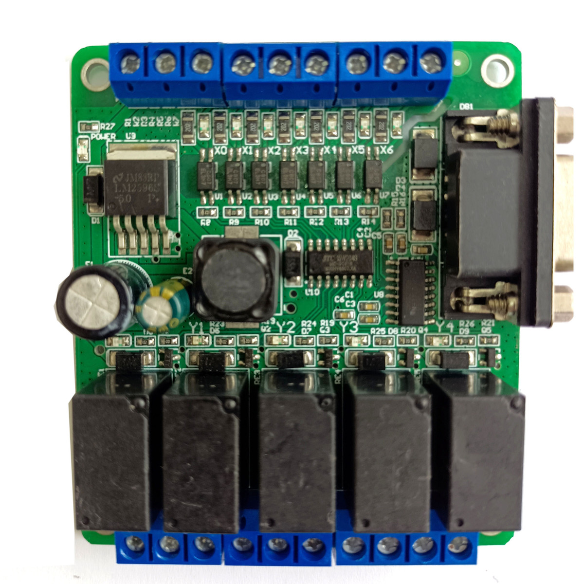 热销bk51-7x5y七51单片机工控板12mr控制板输入五输出串口板卡