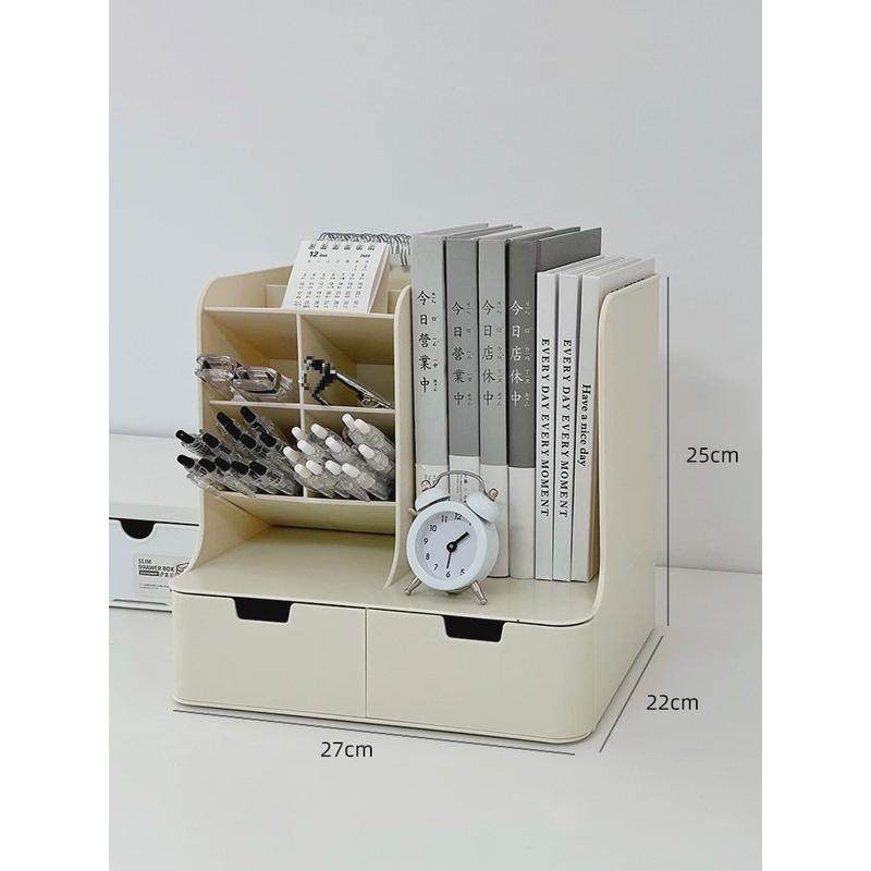 笔筒收纳盒办公室桌面大容量感学生斜插式多功能亚克力笔桶