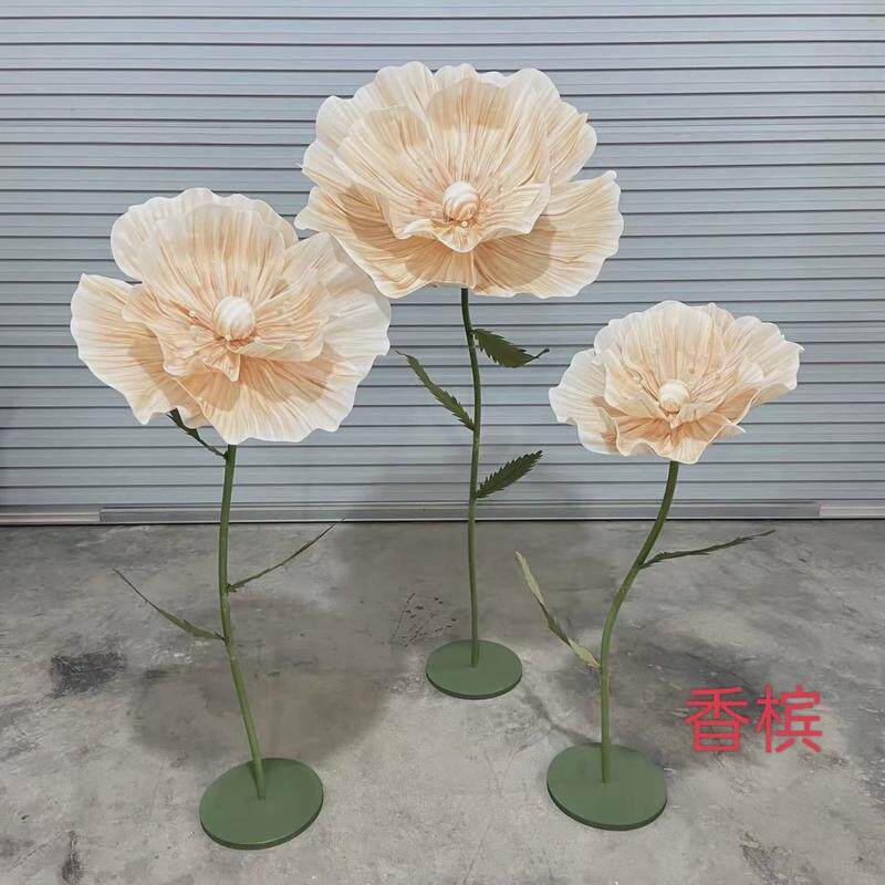 婚庆路引花成品泡沫大花户外婚礼布置手工纸花艺橱窗道具装饰纸花
