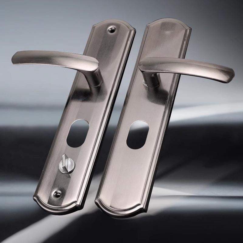 万嘉进户防盗门把手铁门大门拉手锁具黑金刚加厚手柄家用机械门锁