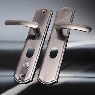 万铁门进户防盗门把手嘉大门拉手机械门锁黑金刚加厚手柄家用锁具