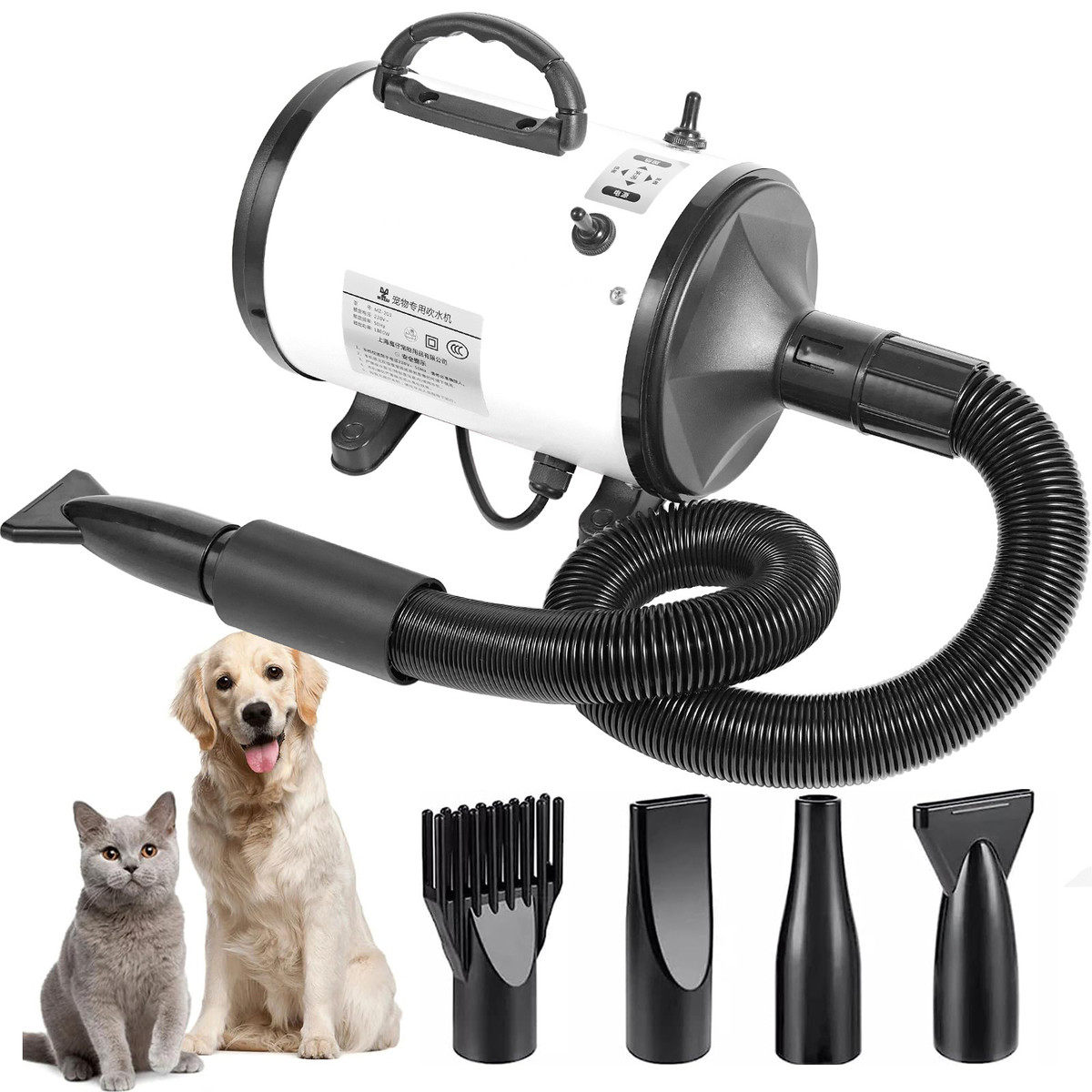 魔仔宠物吹水机大型犬狗狗烘干低噪音两档调速控温吹风机大功率箱