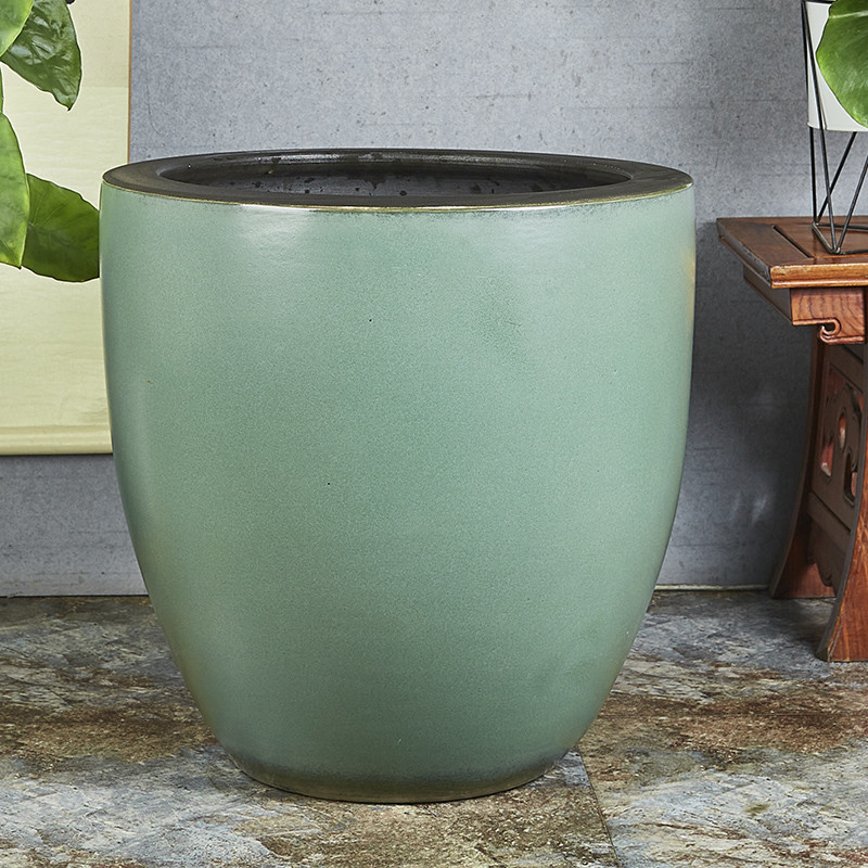 庭院大缸景德镇陶瓷鱼缸水缸养荷花碗莲睡莲盆乌龟缸甲鱼缸加高款