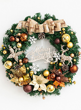 xyt圣诞花环门圣诞50/60cm挂装饰品圣诞树藤条挂饰场景布置门饰